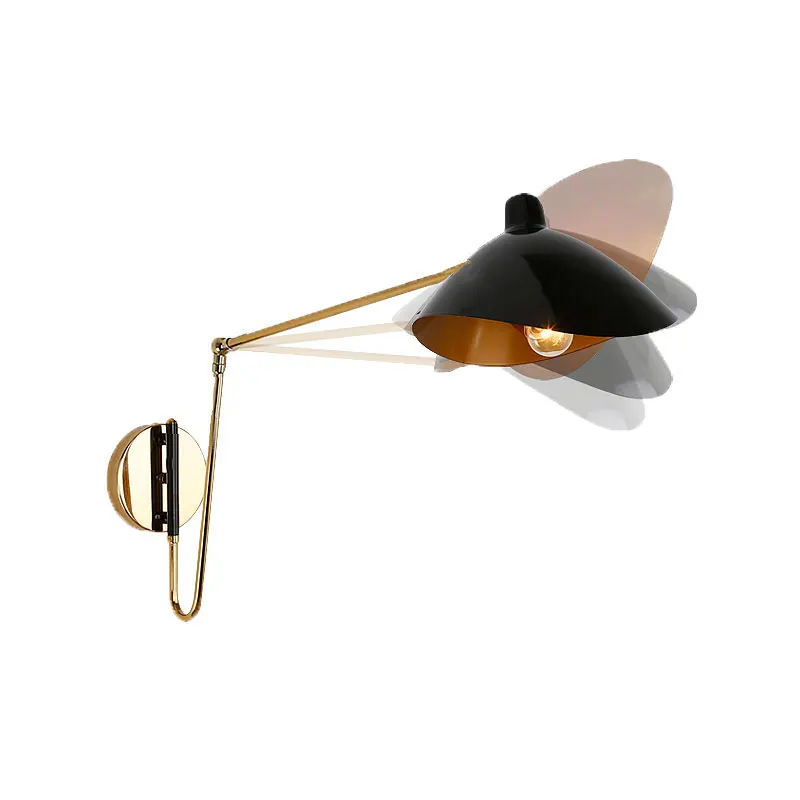 Kopen Dawn Spider Serge Mouille Wandlamp Loft Industriële Designer Flexibele Swing Arm Wandlamp Slaapkamer Bed Kant Blaker Wandlampen