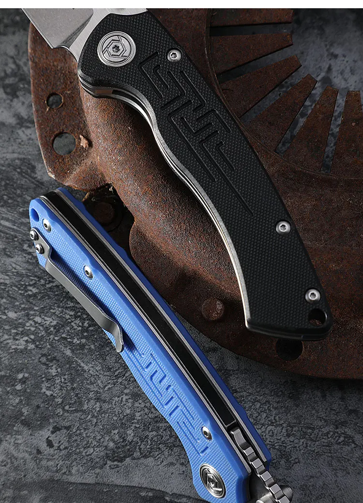CH genuine folding knife EDC G10 handle D2 steel washed ball bearing tumbling tactical pocket camping hunting tool free shipping