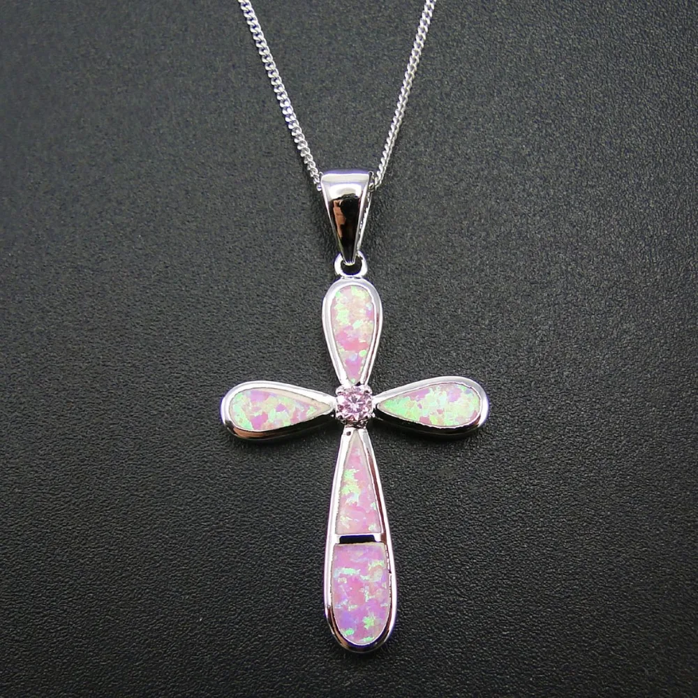 Лучшие продажи мода опал ювелирные подвеска белый заполненные родия огненный