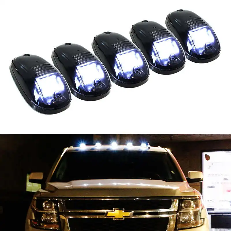 5x белый Янтарный светодиодный светильник на крыше для Dodge RAM 1500 2500 3500 4500 GMC Sierra Ford
