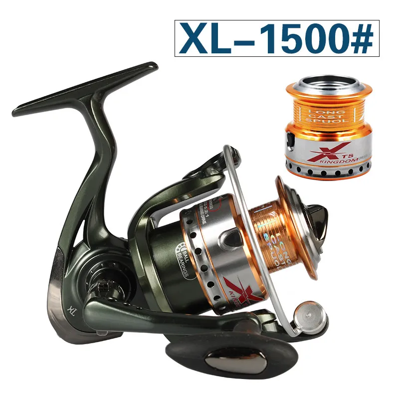 XL1500 JITAI металлическая запасная катушка спиннинга с 5,2: 1 Передаточное отношение Высокое качество 9+ 1BBS пресноводная спиннинговая катушка 1500-6000 СЕРИЯ - Цвет: XL1500