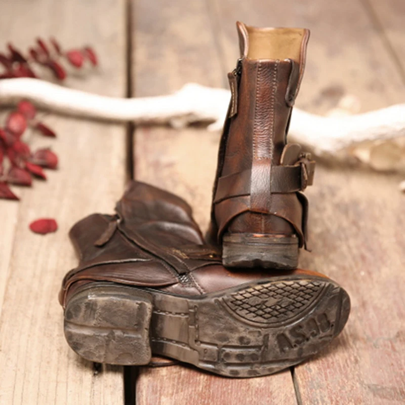 Tayunxing обувь ручной работы из натуральной кожи женские ботильоны в западном стиле