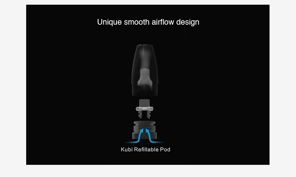 Стартовый комплект Hotcig Kubi Pod встроенный аккумулятор 550 мАч с емкостью 1,7 мл Pod и керамической катушкой Ом VS Minifit/VINCI X