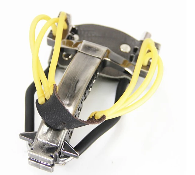 Мощный 2 резинки складные наручные рогатки стали катапульты для взрослых игр на открытом воздухе Охота CS War