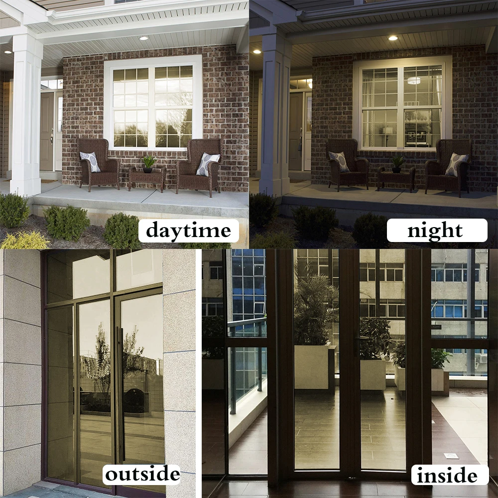 

40/50/60/70/80/90 x 400 cm one way mirror window film,gold - silver Reflective Heat Control Solar Tint for home and office