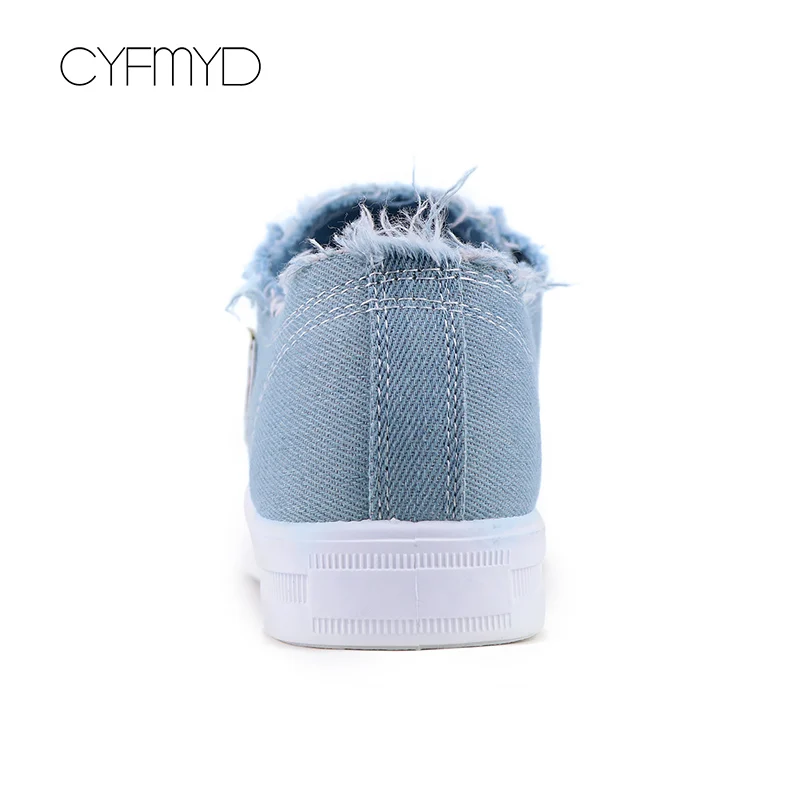 Women's Canvas Shoes Casual Lace-Up Denim Shoe Summer Tennis For Girl Flat Vulcanized Shoes White Women's Sneakers 2022