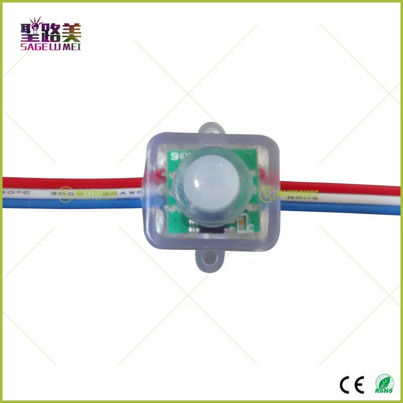 50 шт. 12 мм WS2811 DC 5V 2811 матовый цифровой RGB светодиодный пиксель строка IP68 ic