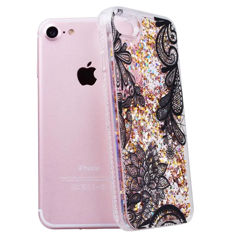 Чехол GrandEver с кружевной мандалой мягкими краями для iPhone 7 6 6S Plus чехол блестками и