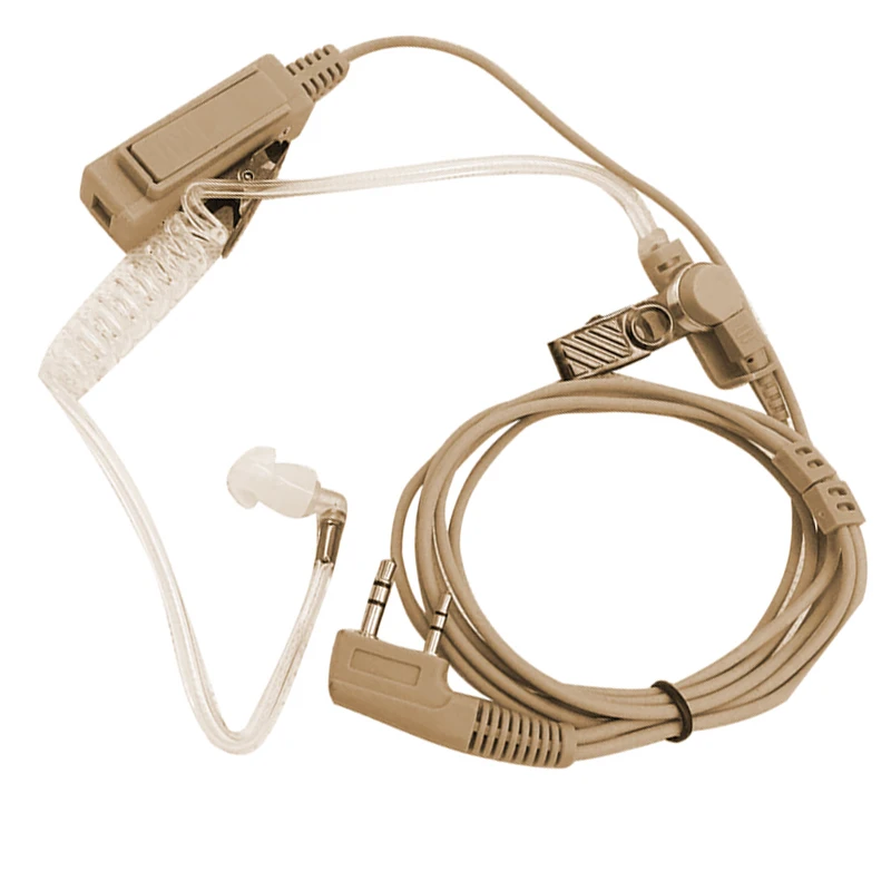 Двухконтактный бежевый телесный цвет Скрытая Акустическая трубка наушники