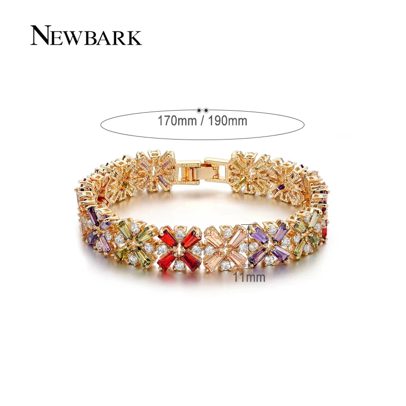 NEWBARK Charm Tennis Bracelets for Woman Pulseira Classic Wedding Jewelry Lady AAA+ Cubic Zirconia Snowflake Bracelet &amp Bangle |
