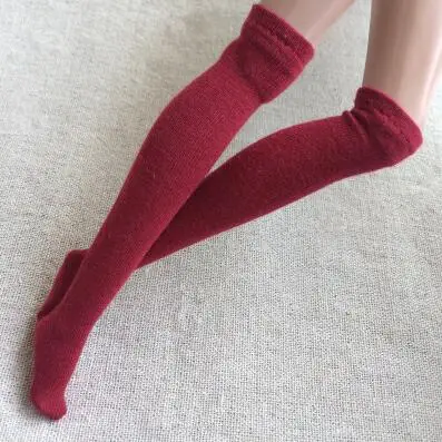 wine red 1 пара носки для кукол Блайт карамельного цвета чулок для Azone, Momoko, Barbies Blyth 1/6 аксессуары для кукол - Цвет: wine red