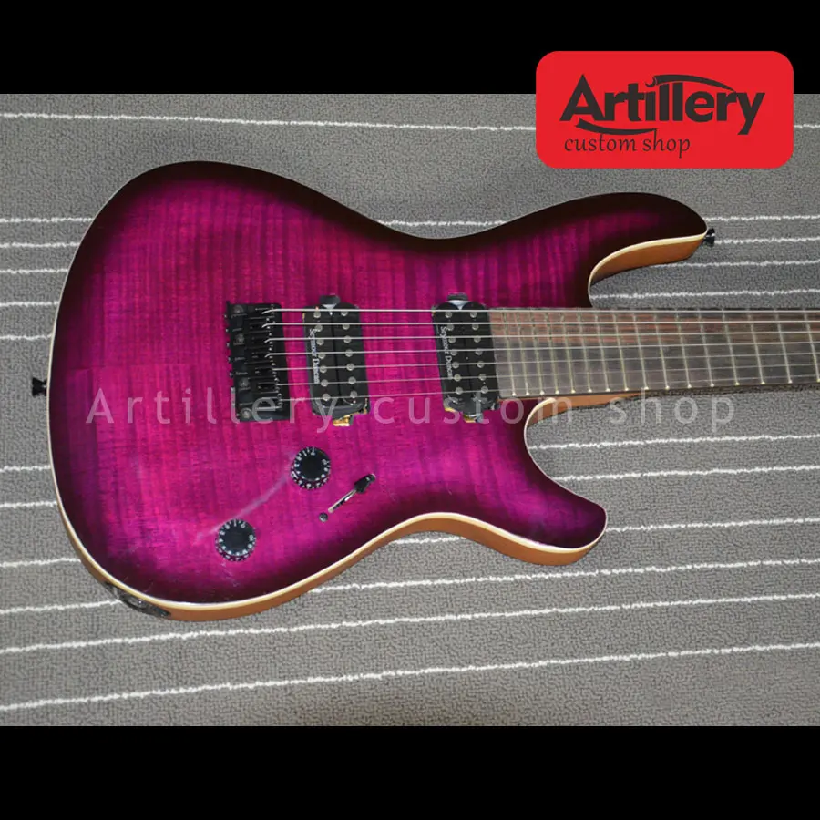 Заводская Mayones электрогитара 7 Строки с клена топ корпус из красного дерева с музыкальный инструмент