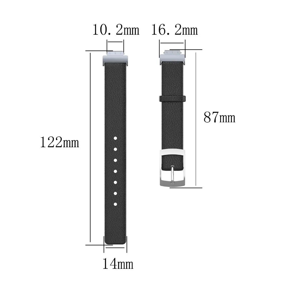 Litchi Veins Adjustable Classic Genuine Leather Replacement Bands for Fitbit Inspire / HR ace2 Fitness Tracker Strap | Электроника