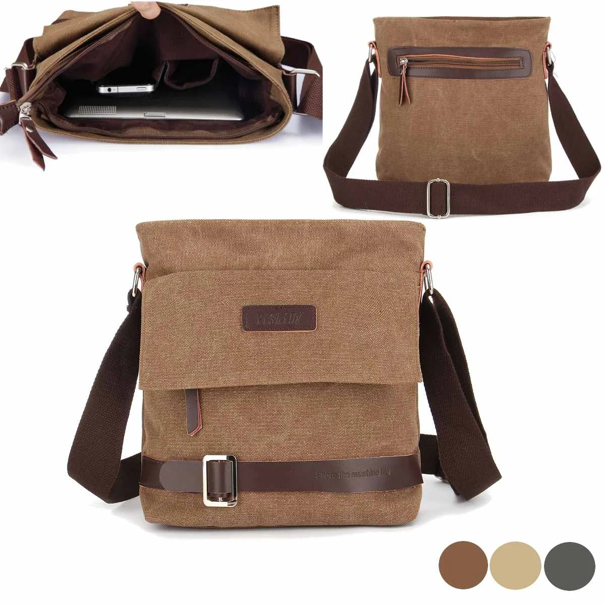 Practical Business Messenger Bags Men Canvas Crossbody Bag pack Shoulder Bags Male Handbag Canvas Messenger Bags Men Student