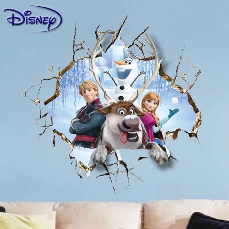 

3D наклейки для детского сада Disney, Пазл «Холодное сердце», украшение для детской комнаты, наклейки для детского сада, Мультяшные детские накл...