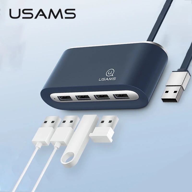 4 Порты и разъёмы usb разветвитель высокой Скорость USB2.0 кабеля USAMS удлинитель
