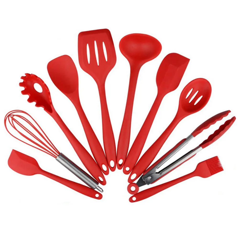 10 шт. набор антипригарной формы из силикона термостойкая кухонная утварь для