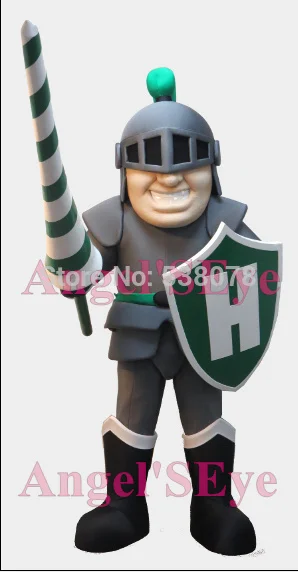 Высокое качество Серый Рыцарь талисман костюм Спартанский рыцарь воин тема