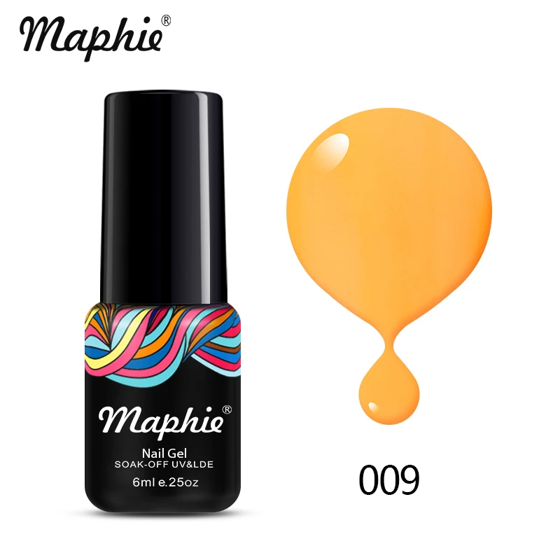 Maphie, 6 мл, золотой цвет, Гель-лак, мерцающий блеск, УФ светодиодный Гель-лак для ногтей, долговечный УФ-лак для ногтей, лак для ногтей, замочить, светодиодный клей - Цвет: 009