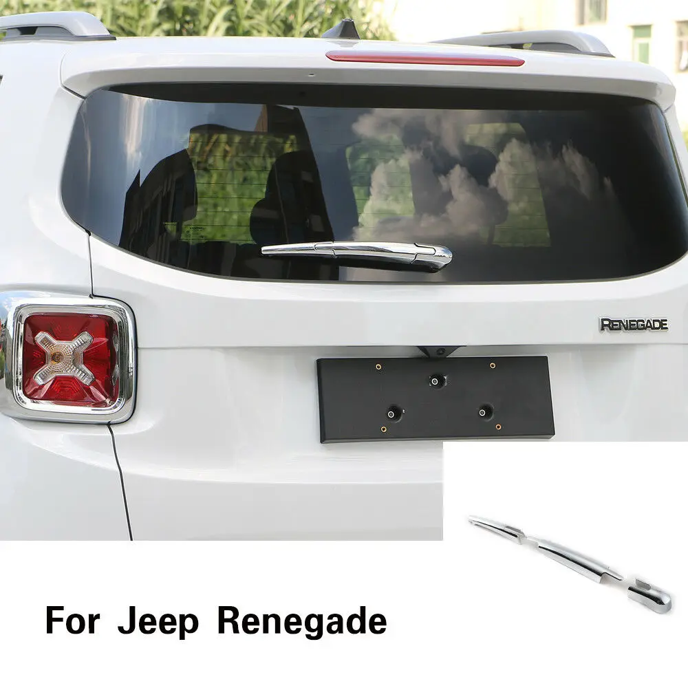 

Chrome Rear Window Wiper Blade Cover Trim 3pcs For Jeep Renegade 2015 2016 2017