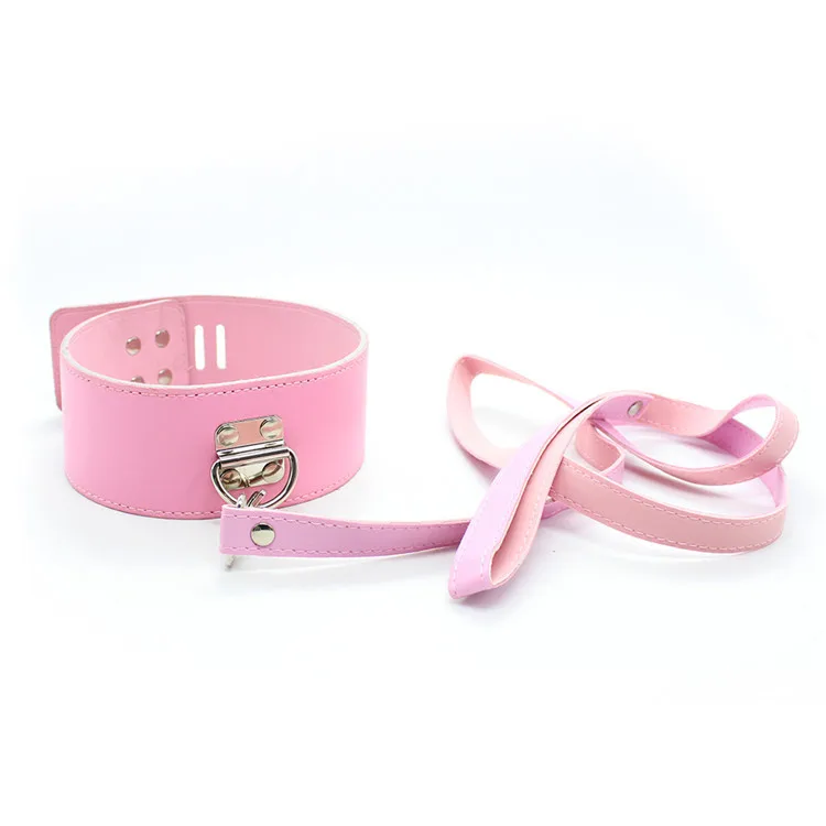 Черный розовый Bdsm Collar Leather неволи порно Секс-игрушки для взрослых Женщина игры