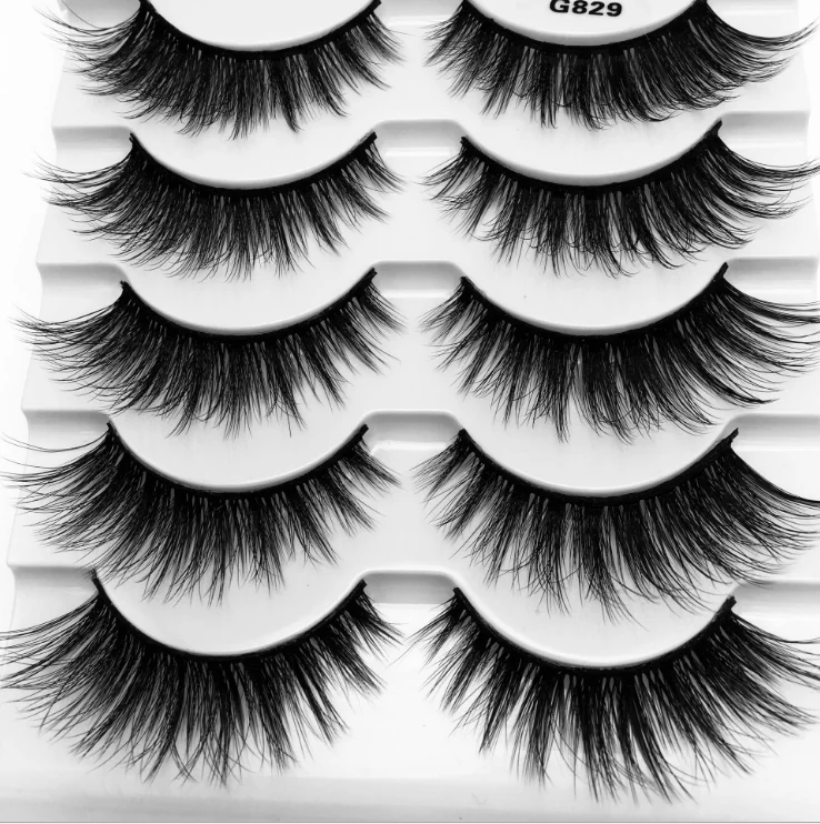 Eyelash variety selection 5 pairs of 3D mink hair false eyelashes thick small beam eyelashes natural cross
