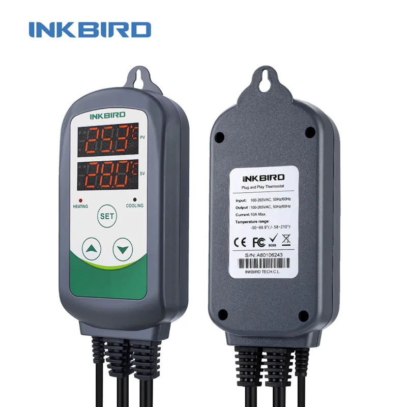 

INKBIRD ITC-308 Thermostat Heating Cooling Thermoregulator 220V Temperature Controller With LCD Display for Seeds Germination