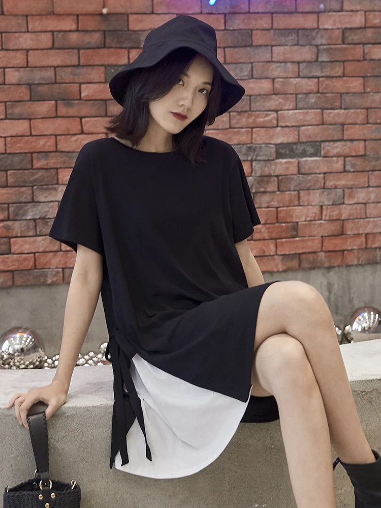 New Women's Dress Summer Sundress Short Sleeve Casual Women Mini Dresses Big Size Loose Female Clothing 2019 GGZ19083 | Женская