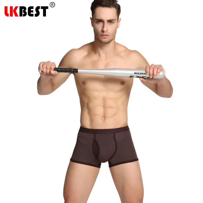 

LKBEST 6 pieces/lot New fashion men's underwear leopard men boxer shorts Breathable Boxer Panties U Convex men underpants (H35)