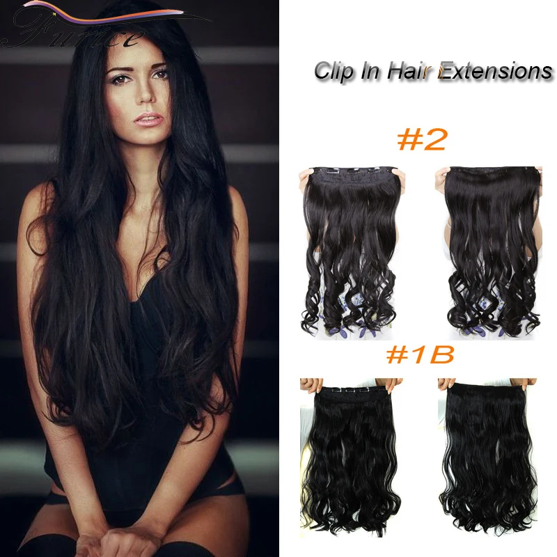 120 г 5 Клип в Синтетических Шиньоны Искусственные Волосы Расширение Натуральном