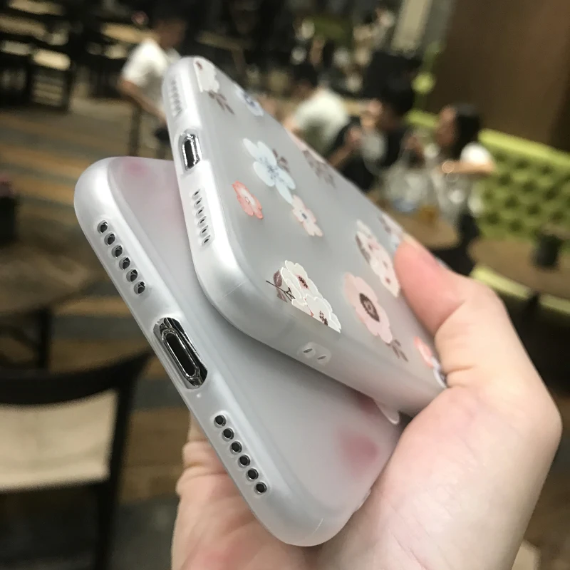 3D рельеф цветок Роскошные Чехлы для iPhone 6/6 S 7 Plus ТПУ Силиконовая Резина мягкий