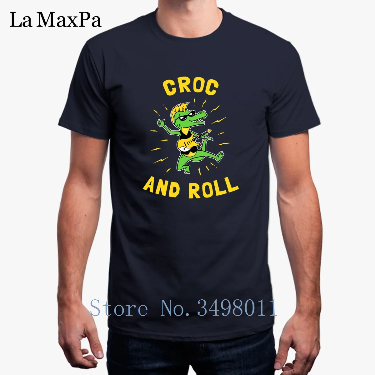 Новая мужская футболка Croc And Roll летняя забавная с круглым вырезом Мужская одежда