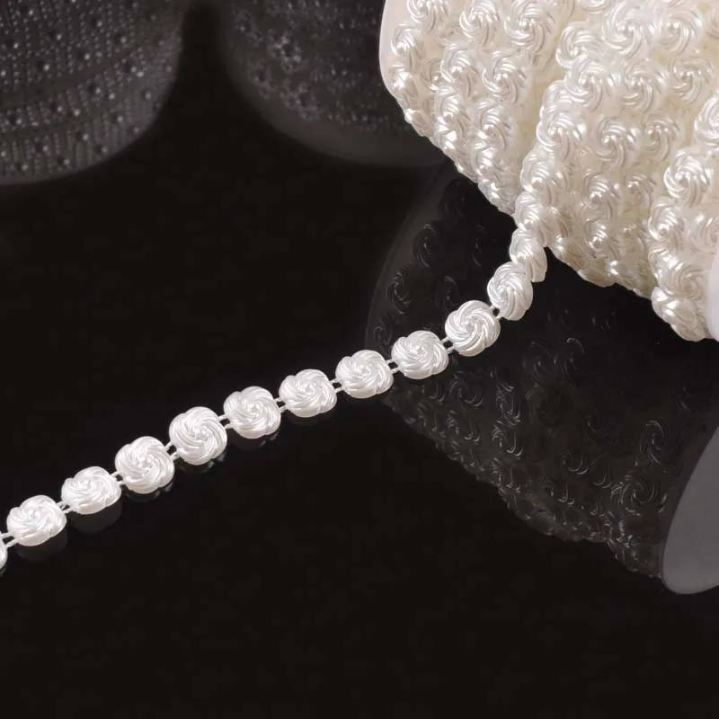 Леска рыболовная 4 вида искусственный белый жемчуг цветок бусины цепочка для