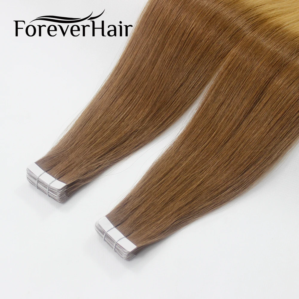 Накладные волосы FOREVER HAIR Tape в 100% натуральных прямых волосах Remy 20 шт. наращивание