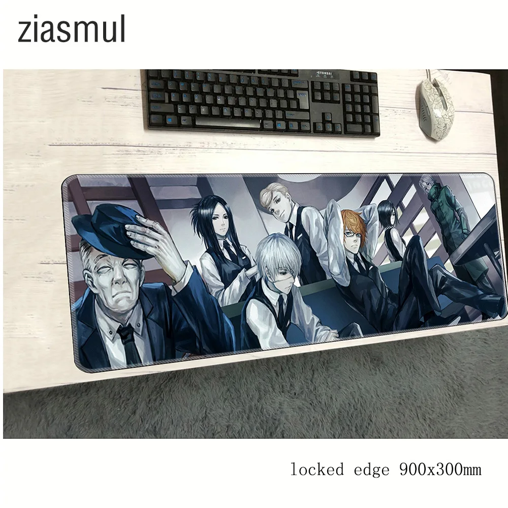 Ziasmul одежда с надписью «Tokyo Ghoul коврик для мыши 900x300x3 мм коврик мышь Notbook коврик для компьютерной очаровательны игровой коврик геймер клавиатура Коврик для мыши