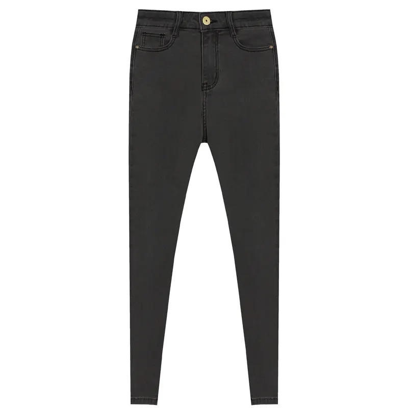 Soft Jeans For Women Cowboy High Elastic Casual Skinny Denim Pencil Pants Ankle Length Femme Trousers Boyfriend Plus Size | Женская