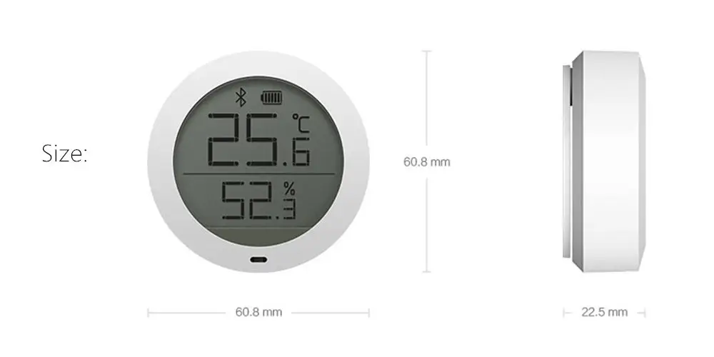 Оригинальный умный датчик температуры и влажности Xiaomi Mijia с Bluetooth цифровой