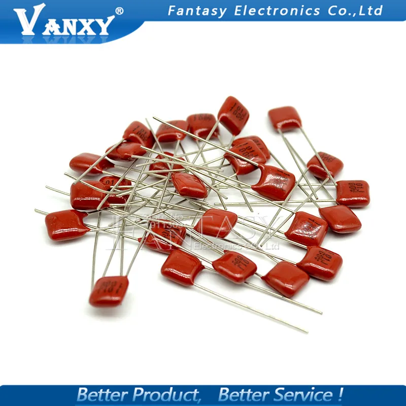 20 шт 100V101J 100V 100PF 100P 100V 101 63V101J шаг 5 мм CBB полипропиленовый пленочный конденсатор