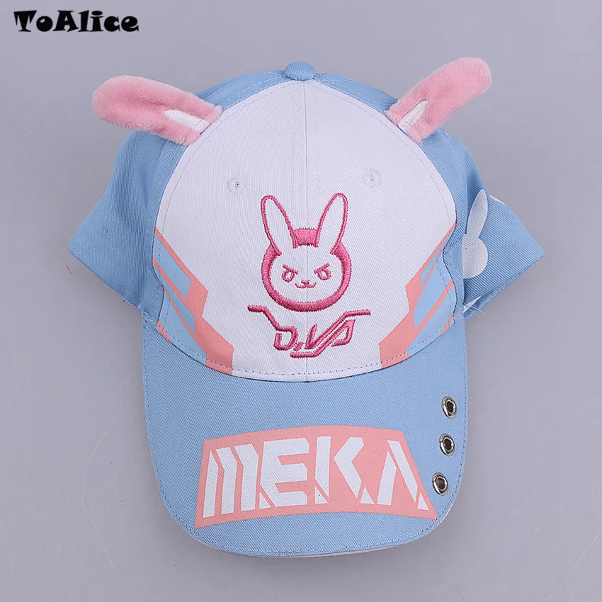 Бейсболка для косплея игры OW D.va DVA женщин и мужчин Кепка Снэпбэк с вышивкой в виде