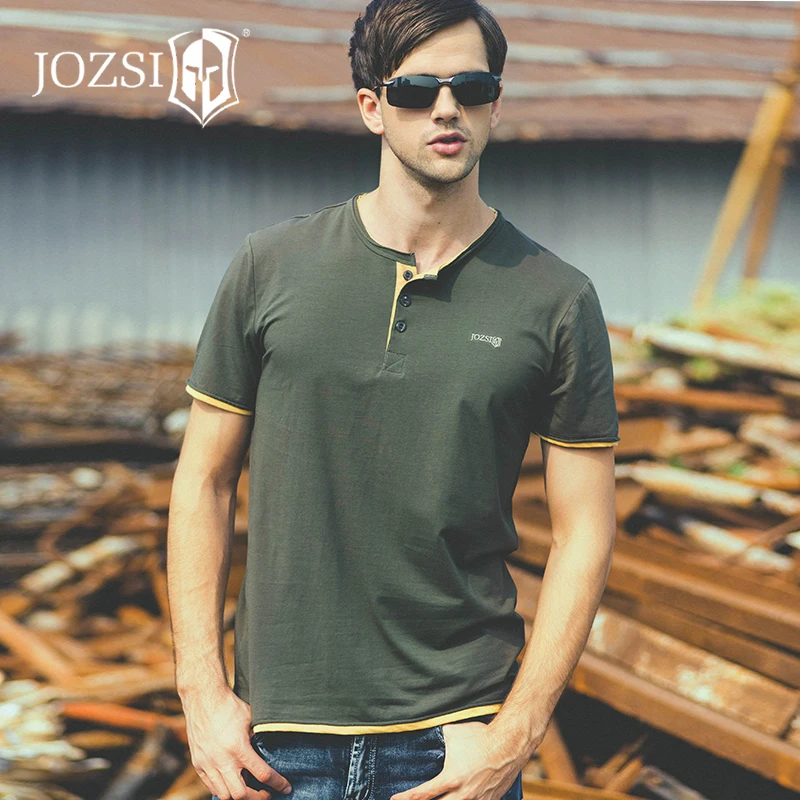 Весенне летняя мужская футболка с v образным вырезом и короткими рукавами