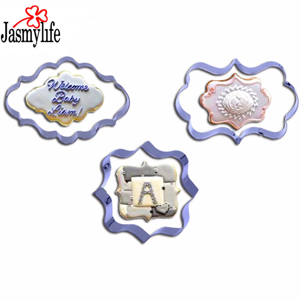 Европейский стиль 3 шт. нержавеющая сталь фоторамка резак для печенья форма мусс