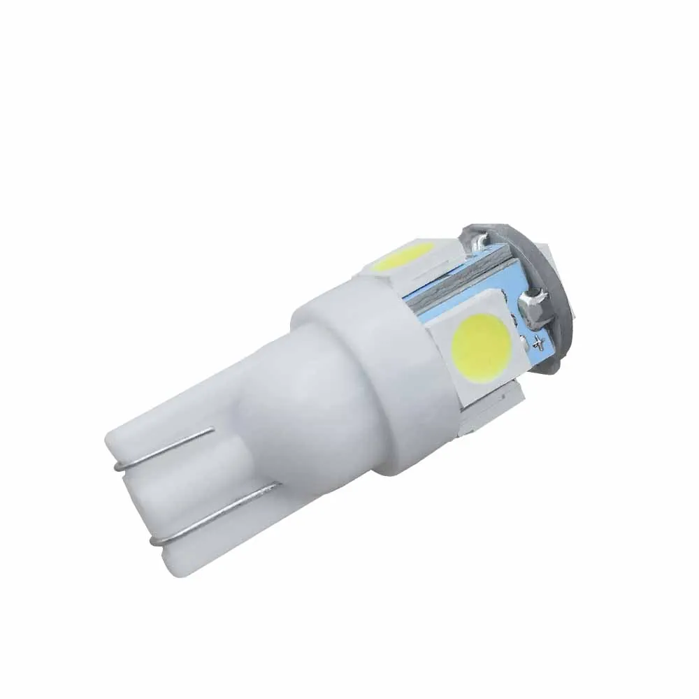 

LSlight 10PCS T10 W5W 5W5/194/168 Car Led Bulbs 5050 5SMD Auto Reading Dome License Plate Backup Marker Wedge Light White 6000K
