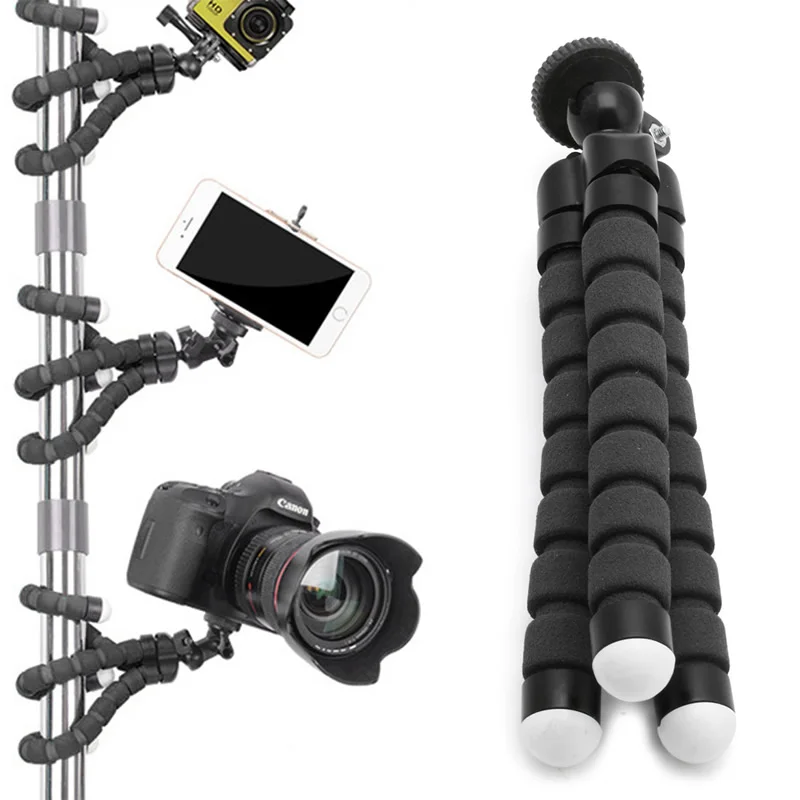 

OOTDTY Blue/Red/Black Mini Tripod Flexible Octopus Holder Bracket Stand Mount for Apple iPhone For Gopro Camera