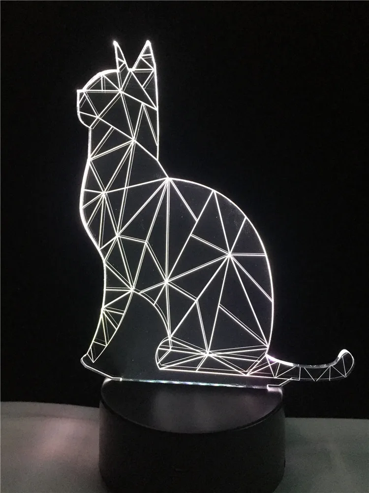 GAOPIN Новинка Kawaii Cat Shaped 3D лампа светильник ing RGB светодиодный USB Настроение Ночной