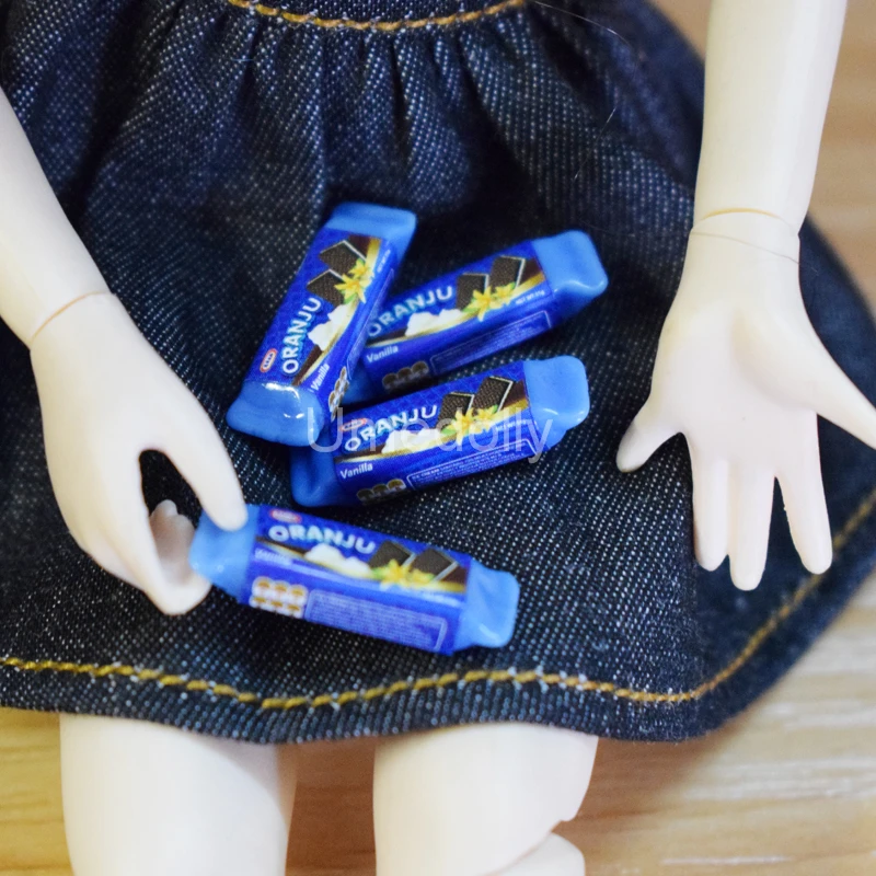 4 шт. 1/12 кукольный домик Minature Food мини симулятор Oreo печенье змея для куклы Blyth Барби