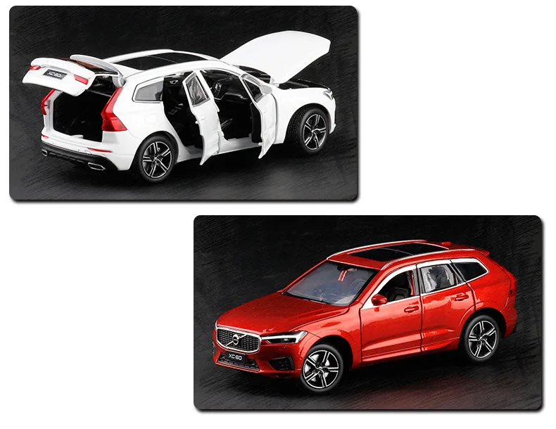 Новая модель 1/32 XC60 имитация внедорожника модель 6 открытые двери, колесный ремень амортизация игрушка автомобиль детская коллекция