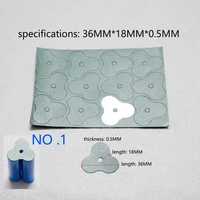 100pcs the 3 section 18650 lithium battery 3 insulation pad glyph surface pad triangle plum shaped barley paper insulation pad