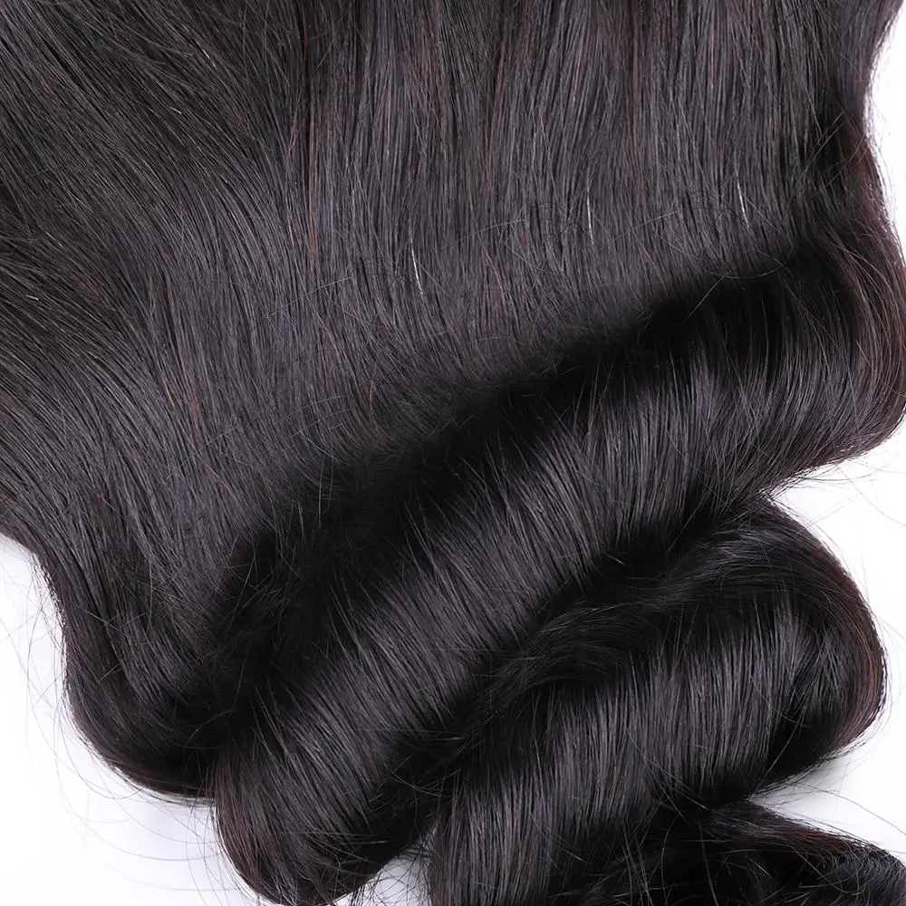 Свободные волнистые кружевные фронтальные закрытие 13*4 Кружева Закрытие Remy 8-20 дюймов натуральный цвет VSHOW волосы продукты человеческих волос для наращивания
