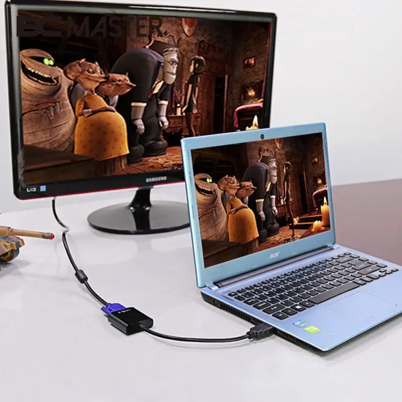 Bcmaster HDMI VGA HD 1080 P с аудио Выход кабель адаптер конвертер для HDTV PC Профессиональный