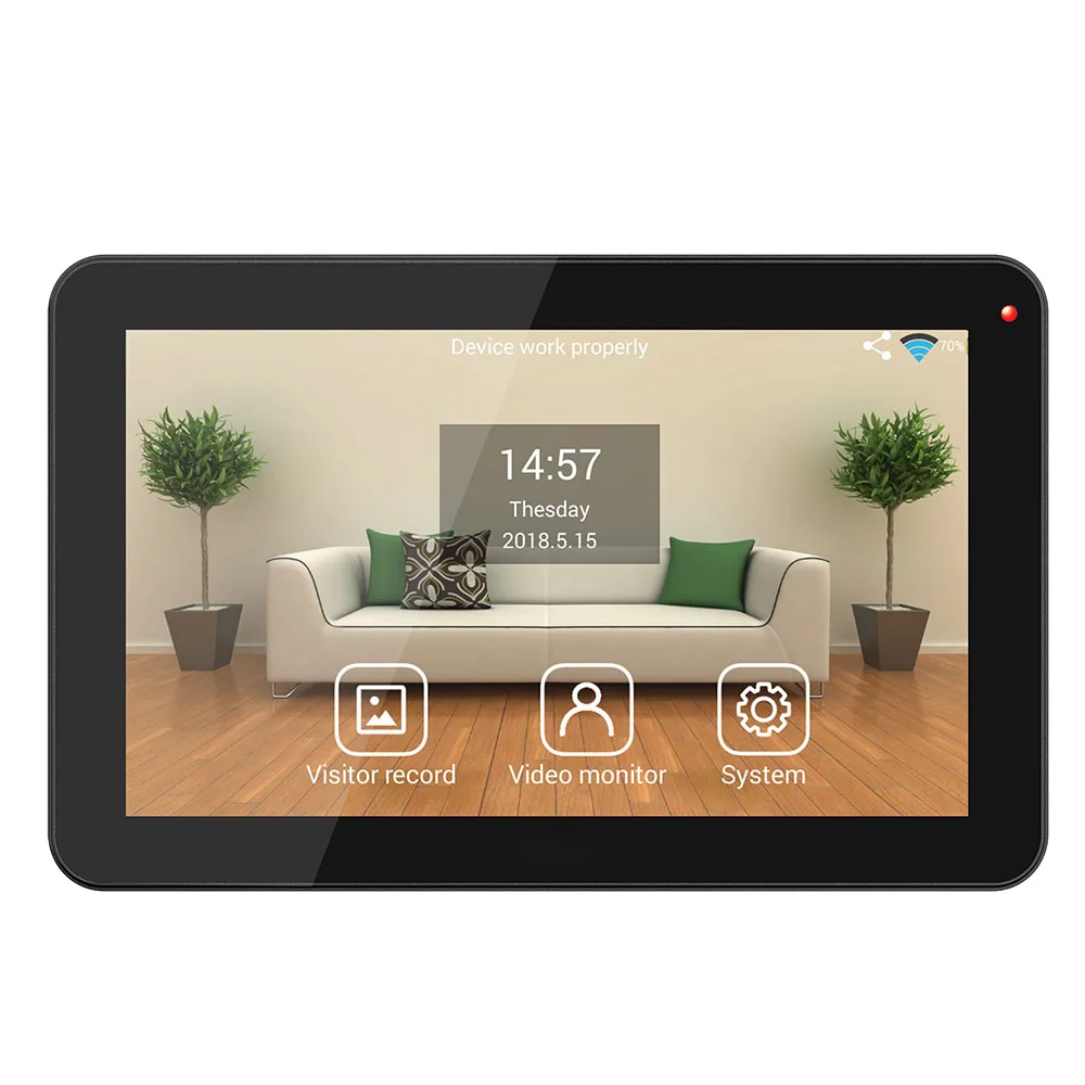 9 inch 3 Monitors Wired / Wireless Wifi RFID Password Video Door Phone Doorbell Intercom System with + IR-CUT HD 1000TVL Camera